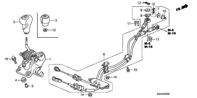 2009 Honda Civic Shift Lever Diagram