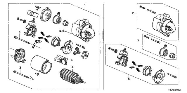 2014 Honda Accord Starter Motor (Mitsuba) (L4) Diagram