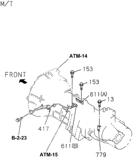 1997 Honda Passport MT Sensor Brackets Diagram