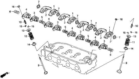 1993 Honda Del Sol Valve - Rocker Arm Diagram