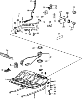 1985 Honda Accord Meter Unit, Fuel (Northland Silver) Diagram for 37800-SA5-306