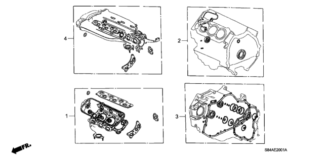 2002 Honda Accord Gasket Kit (V6) Diagram