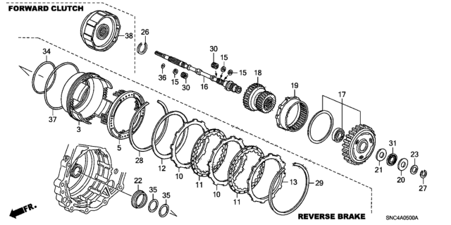 2011 Honda Civic Gear, Ring Diagram for 23531-RPS-010