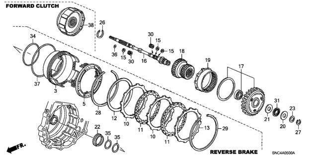 2006 Honda Civic Input Shaft - Forward Clutch Diagram