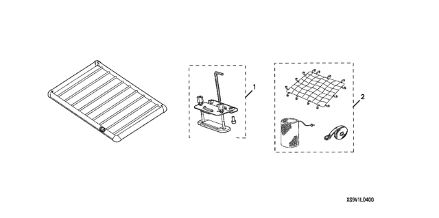 2007 Honda Element 5 Door LX (2WD) KA 5MT Luggage Basket Diagram