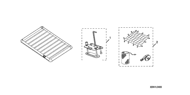 2009 Honda Element Luggage Basket Diagram