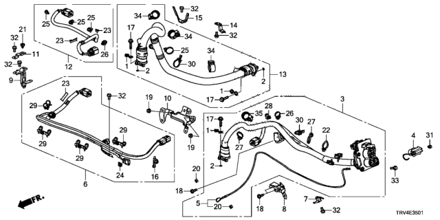 2019 Honda Clarity Electric Cable Comp Diagram for 1F470-5WP-A00