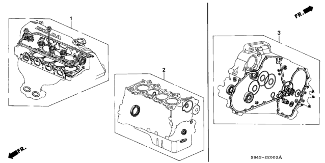 2002 Honda Accord Gasket Kit Diagram