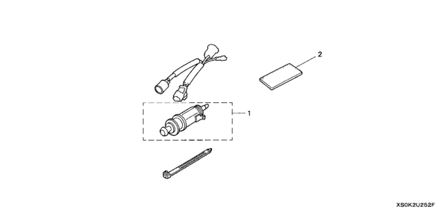 2004 Honda Pilot 5 Door LX KA 5AT Cigarette Lighter Diagram 1