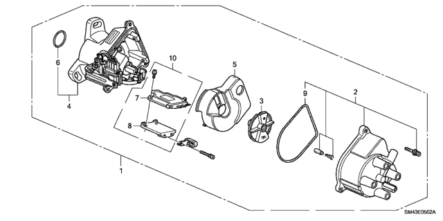 1992 Honda Accord Distributor (TEC) Diagram