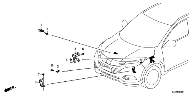 2020 Honda HR-V Wire Harness Bracket Diagram