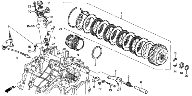 2004 Honda Civic CVT Starting Clutch (CVT) Diagram