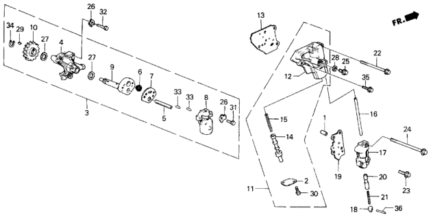 1984 Honda Civic Body, Lock-Up Valve Diagram for 27611-PF0-000