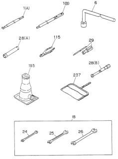 1994 Honda Passport Wrench Tool Kit Diagram for 9-85161-902-0