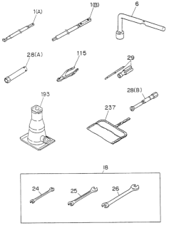 1994 Honda Passport Tools Diagram