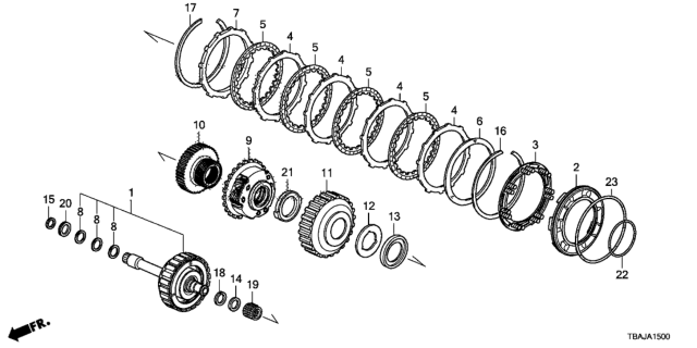 2019 Honda Civic Shim Q (33X40) Diagram for 90467-5T0-000