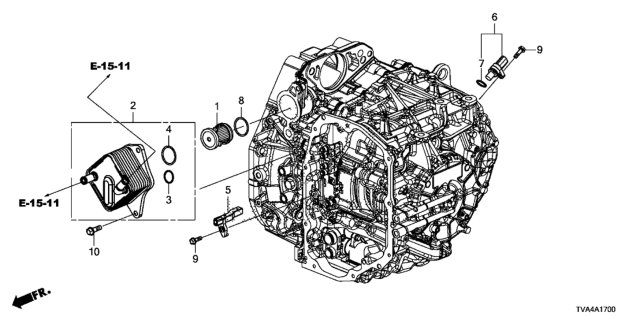 2019 Honda Accord Warmer (ATf) Diagram for 25560-5MX-A01
