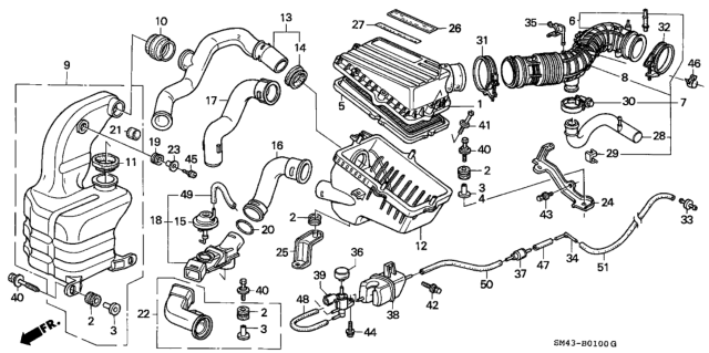 1990 Honda Accord Air Cleaner Diagram