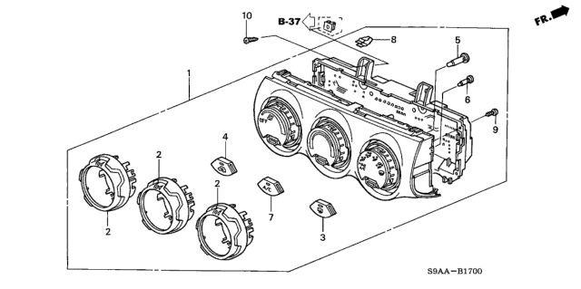 2006 Honda CR-V Bulb, Neo-Wedge Diagram for 79672-S3N-N41