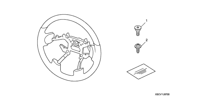 2007 Honda Element Wheel, Steering (Leather W/Copper Thread) Diagram for 08U97-SCV-110