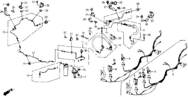 1989 Honda Accord Receiver Diagram for 80345-SE0-A11AH