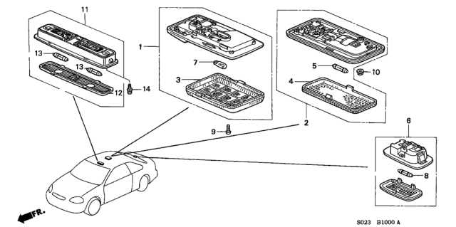 2000 Honda Civic Interior Light Diagram