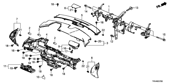 2017 Honda Clarity Electric Instrument Panel Diagram