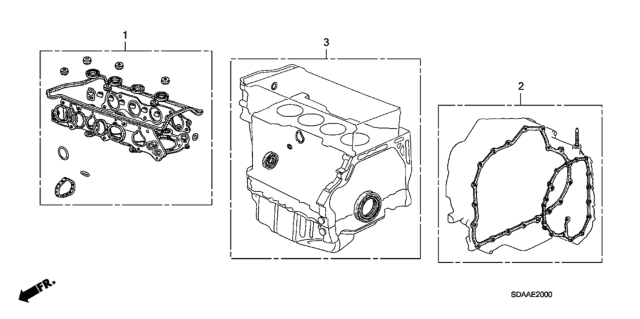 2007 Honda Accord Gasket Kit, AT Transmission Diagram for 06112-RCL-A01