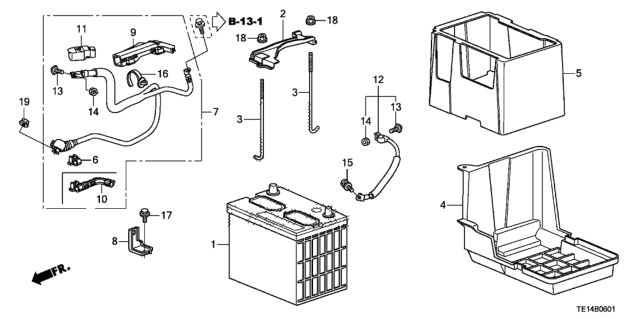 2012 Honda Accord Battery (V6) Diagram