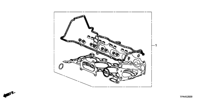 2021 Honda CR-V Hybrid Gasket Kit, Cylinder Head Diagram for 06110-6C1-A00