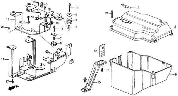 1985 Honda CRX Stay, Control Box Diagram for 36207-PE7-661