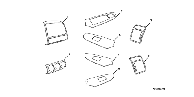 2006 Honda CR-V 5 Door EX (4WD) KA 5MT Wood Panel Kit Diagram