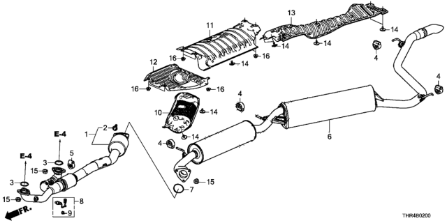 2021 Honda Odyssey Exhaust Pipe - Muffler Diagram