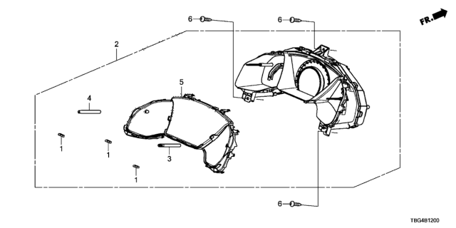2016 Honda Civic 2 Door LX (MSS CVT) KA CVT Meter Diagram