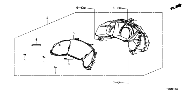 2016 Honda Civic Meter Assembly, Combination (Rewritable) Diagram for 78100-TBA-A31