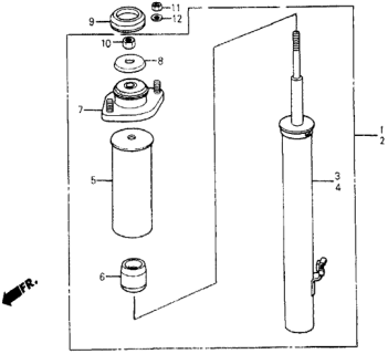 1986 Honda Civic Front Shock Absorber Diagram