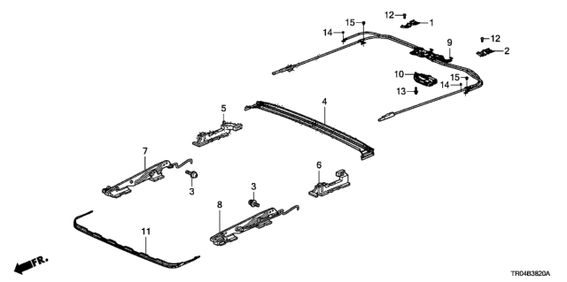 2012 Honda Civic Roof Slide Components Diagram