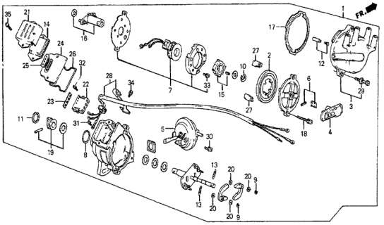 1983 Honda Prelude Coupling Set (Tec) Diagram for 30113-PD2-006