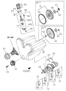 1999 Honda Passport Crankshaft Diagram for 8-97131-857-2