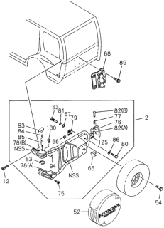 1997 Honda Passport Cover, Spare Tire (16") (P225) Diagram for 08U02-TB4200