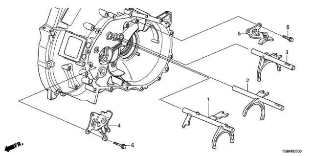 2014 Honda Civic MT Shift Fork (1.8L) Diagram