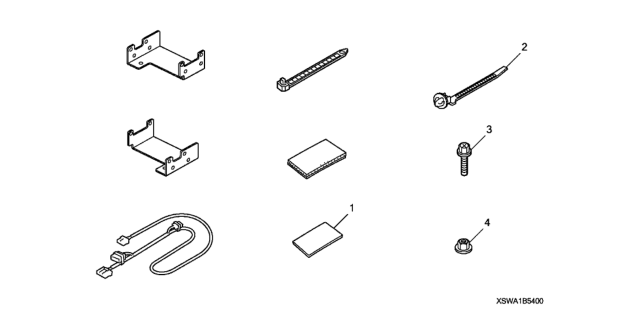 2007 Honda CR-V Bass System Attachment Kit Diagram