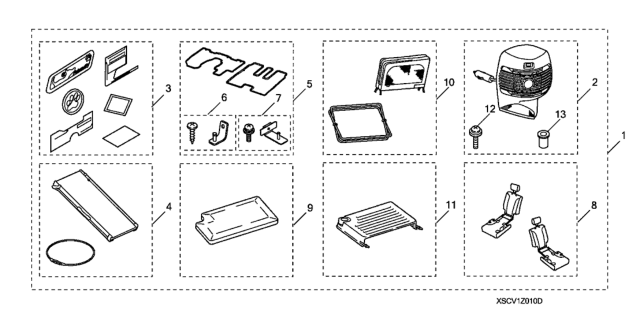 2011 Honda Element PET Accessory Kit Diagram