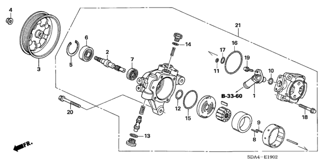 2006 Honda Accord P.S. Pump (L4) Diagram