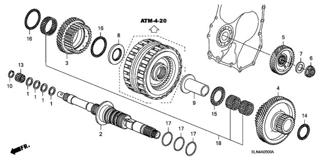 2008 Honda Fit Washer, Thrust (40X63X3.925) Diagram for 90421-RPC-000