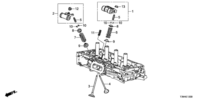 2017 Honda Accord Valve - Rocker Arm (L4) Diagram