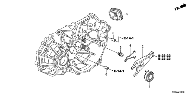 2013 Honda Civic MT Clutch Release (2.4L) Diagram