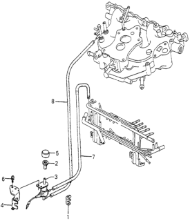 1985 Honda Accord 3 Door S KL 5MT A/C Solenoid Valve - Tubing (Keihin) Diagram