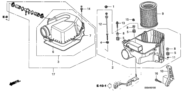 2003 Honda Civic Air Cleaner Diagram