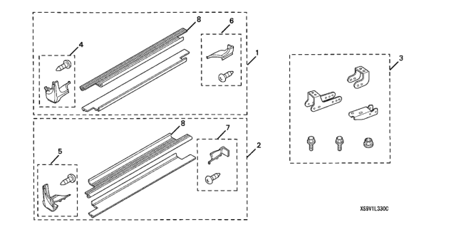 2006 Honda Pilot 5 Door EXL (2WD) KA 5AT Running Board Diagram